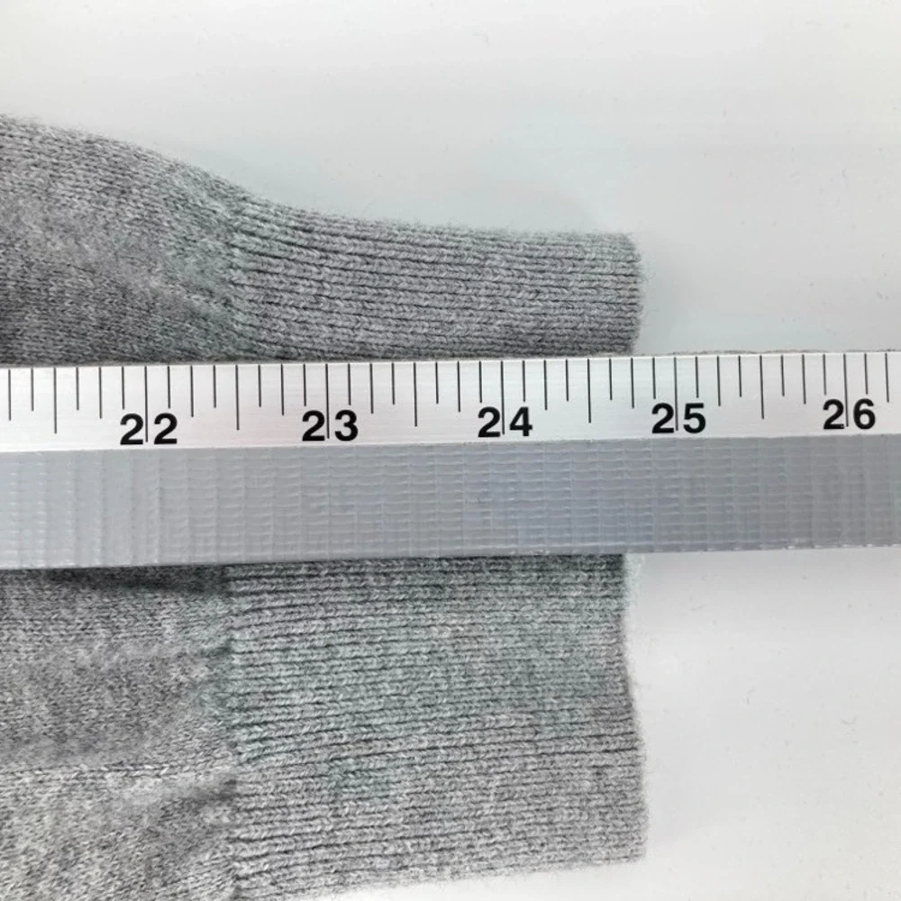 L.L. Bean Wicked Soft Cotton Cashmere V Neck Sweater Men L Grey Minimalist 27463